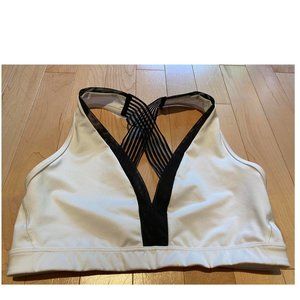 Victoria Sport White and Black Mesh Bra